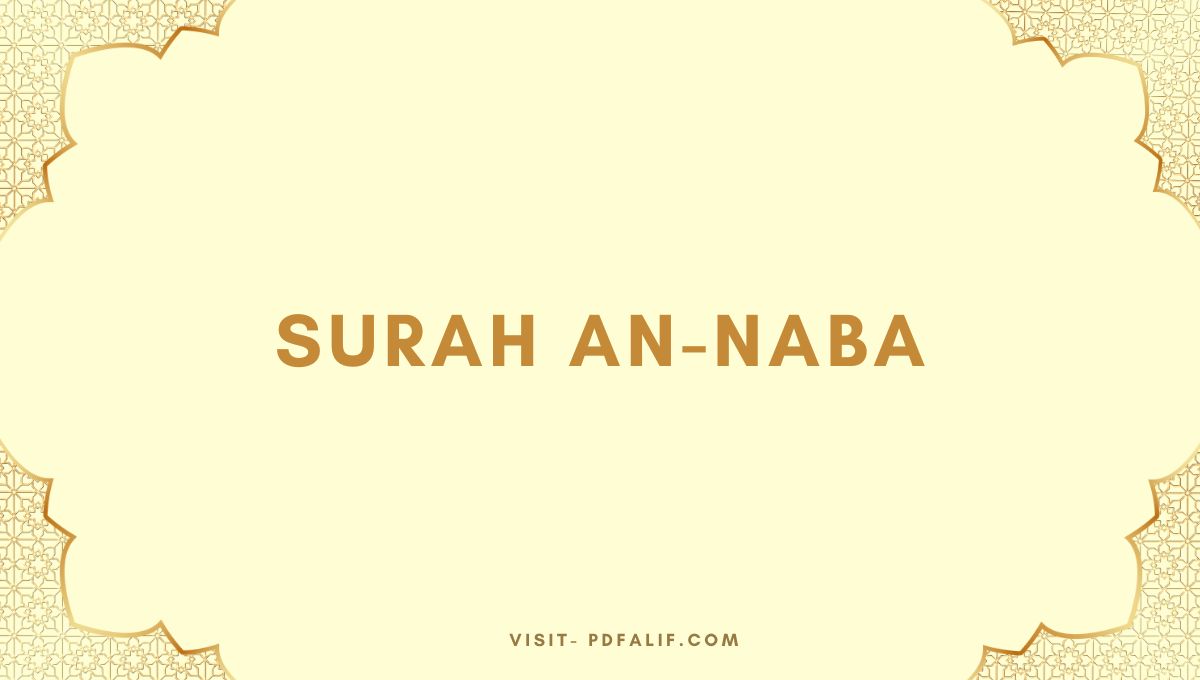 Surah An-Naba